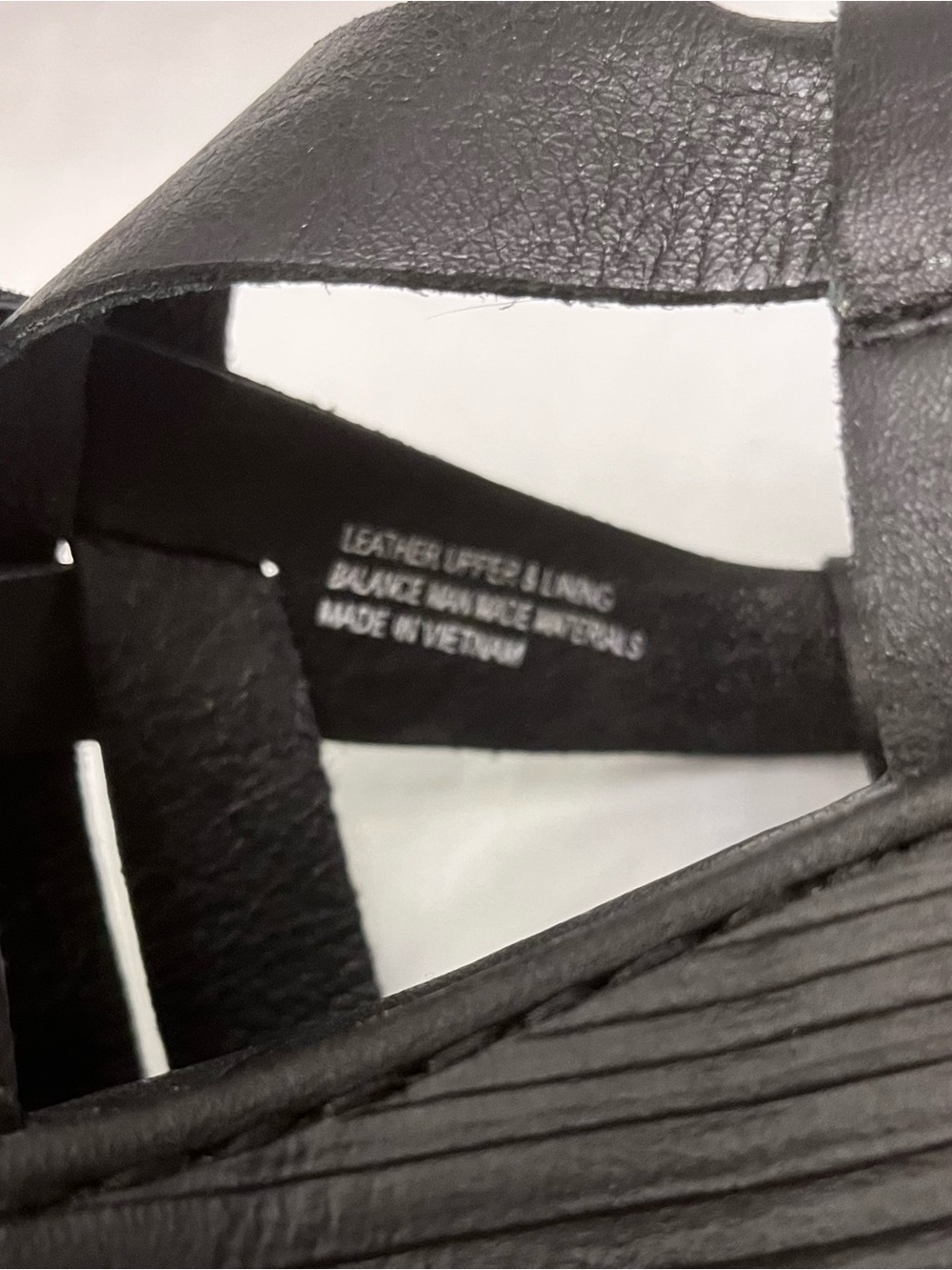 Born Black Leather Crisscross Wedge Sandals - Picture 5 of 6
